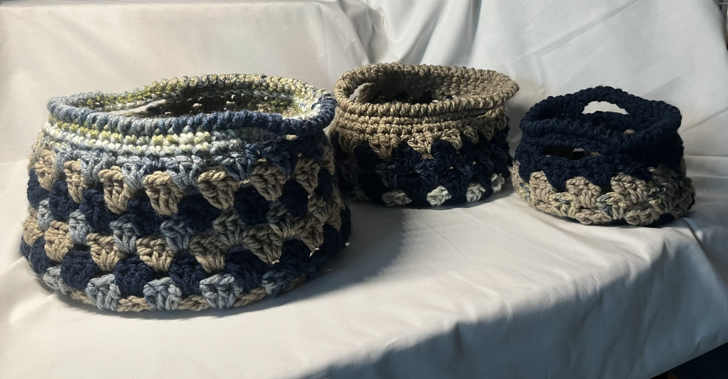 Nesting Set of Baskets, set of 3