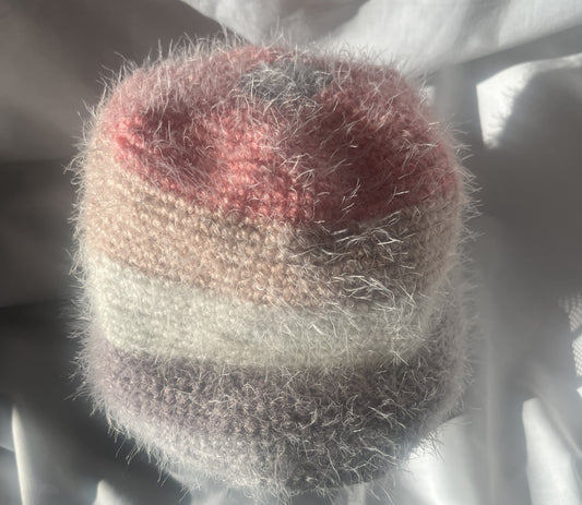 Fuzzy Pink Bucket Hat