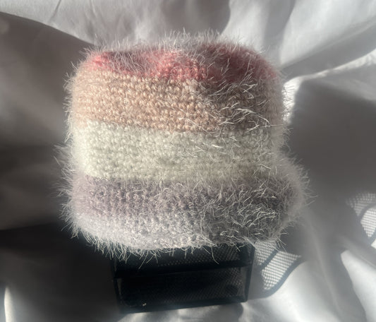 Fuzzy Pink Bucket Hat